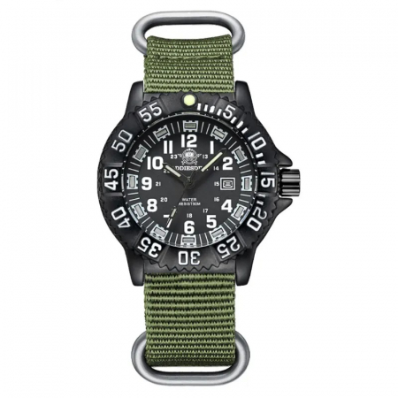 Ceas barbatesc de mana,  ADDIESDIVE, Stil Militar, Army, Casual, Quartz, Verde [0]
