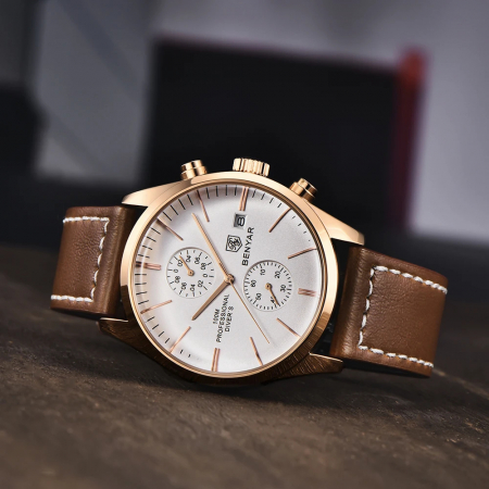 Ceas barbatesc de mana Benyar Casual Fashion Cronograf Data Maro [3]