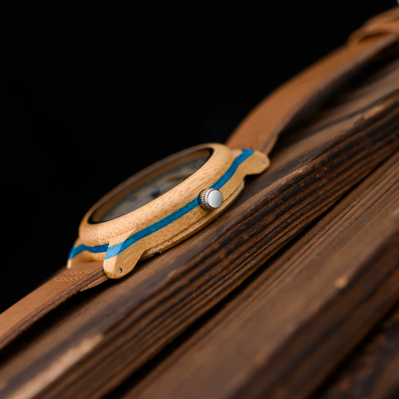 Ceas barbatesc de mana Bobo Bird Quartz Analog Lemn Bambus [3]