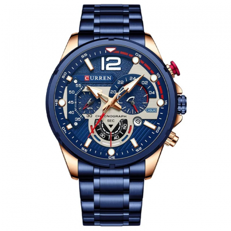 Ceasuri barbatesti - Ceas barbatesc de mana Curren Elegant Cronograf Quartz Analog Luxury Casual Albastru