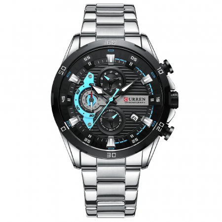 Ceasuri barbatesti - Ceas barbatesc de mana Curren Elegant Luxury Fashion Cronograf Quartz Data Analog Casual