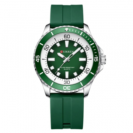 Ceasuri barbatesti - Ceas barbatesc de mana Curren Quartz Analog Casual Fashion Sport Indici Luminosi Verde