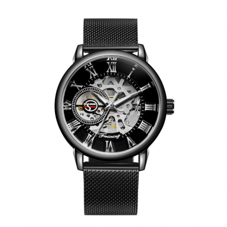 Ceasuri barbatesti - Ceas barbatesc de mana Forsining Mecanic Automatic Clasic Elegant Luxury Analog Casual Business Retro Vintage Analog Negru
