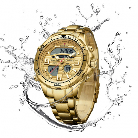 Ceas barbatesc de mana Fox Box Casual Fashion Business Elegant Analog Digital Dual Time [3]