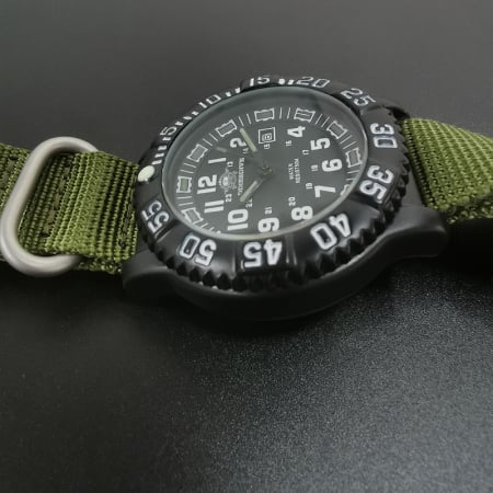 Ceas barbatesc de mana,  ADDIESDIVE, Stil Militar, Army, Casual, Quartz, Verde [4]