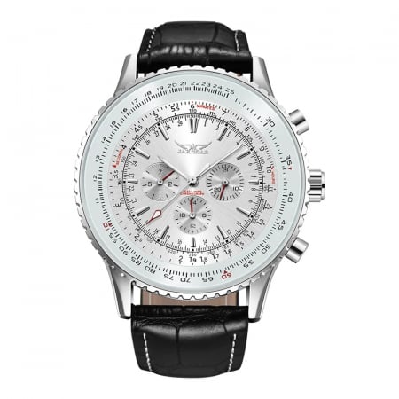 Ceasuri barbatesti - Ceas barbatesc de mana Jaragar Vintage Multifunctional Tourbillon Mecanic Automatic Piele