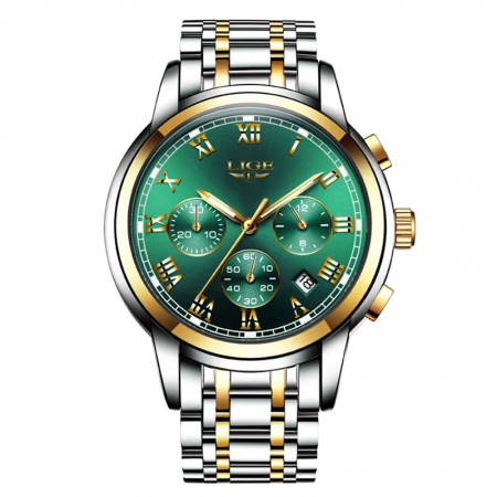 Ceasuri dama - Ceas dama de mana Lige Top Brand Luxury Casual Elegant Fashion Analog Quartz Argintiu Verde