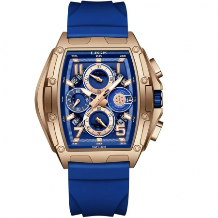 Ceasuri barbatesti - Ceas barbatesc de mana Lige Elegant Luxury Casual Fashion Analog Quartz Albastru