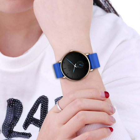 Ceas dama de mana Lige Quartz Elegant Casual Luxury Top Brand Analog Albastru [4]