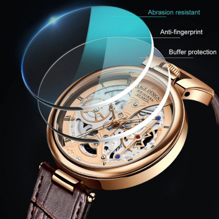 Ceas barbatesc de mana Lige Fashion Elegant Luxury Quartz Analog Piele [3]