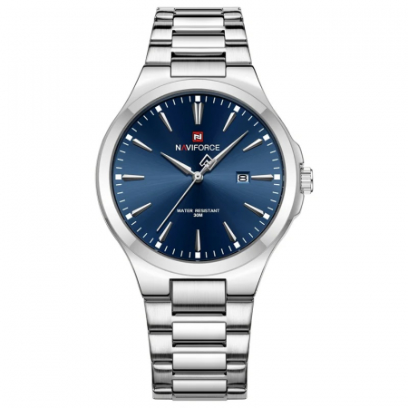 Ceasuri barbatesti - Ceas barbatesc de mana Naviforce Fashion Casual Elegant Analog Quartz Argintiu Albastru