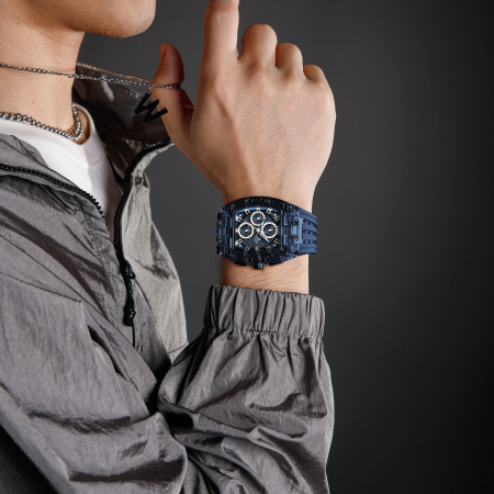 Ceas barbatesc de mana Naviforce Quartz Analog Stil Militar Army Casual Fashion Albastru [5]