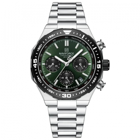 Ceasuri barbatesti - Ceas barbatesc de mana Naviforce Elegant Casual Cronograf Quartz Fashion Afisare data Gri