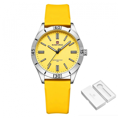 Ceas dama de mana Naviforce Sport Casual Analog Quartz Fashion Galben [1]
