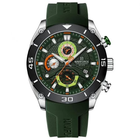 Ceasuri barbatesti - Ceas barbatesc de mana Naviforce Sport Casual Fashion Afisare data Cronograf Verde