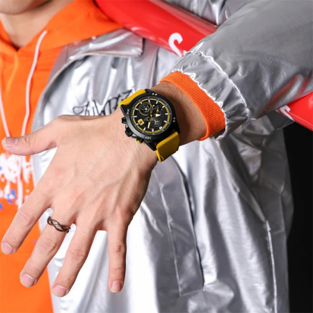 Ceas barbatesc de mana Naviforce Sport Casual Fashion Analog Galben [3]