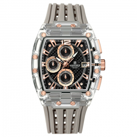 Ceasuri barbatesti - Ceas barbatesc de mana Naviforce Fashion Sport Casual Analog Quartz Gri