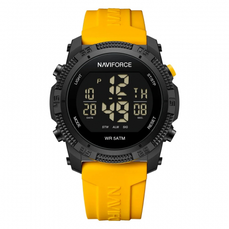 Ceasuri barbatesti - Ceas barbatesc de mana Naviforce Sport Stil Army Militar Casual Fashion Digital Galben