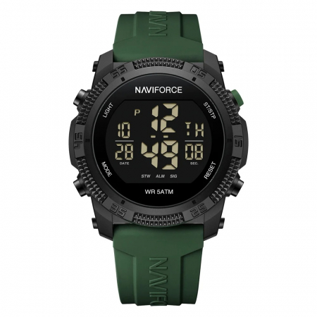 Ceasuri barbatesti - Ceas barbatesc de mana Naviforce Sport Digital Fashion Stil Army Militar Casual Verde