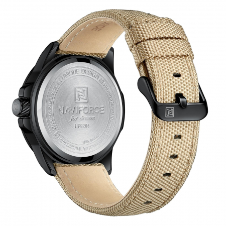 Ceas barbatesc de mana Naviforce Stil Militar Army Casual Quartz Khaki [4]