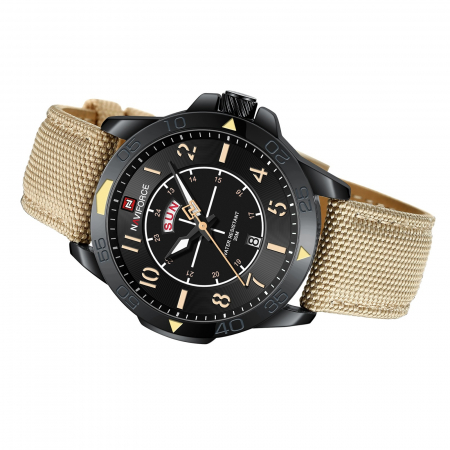 Ceas barbatesc de mana Naviforce Stil Militar Army Casual Quartz Khaki [2]