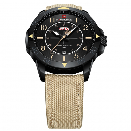 Ceas barbatesc de mana Naviforce Stil Militar Army Casual Quartz Khaki [3]
