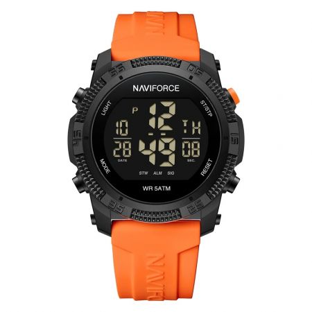 Ceas barbatesc de mana Naviforce Sport Digital Stil Army Militar Casual Fashion Portocaliu [0]