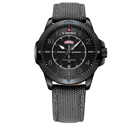Ceas barbatesc de mana Naviforce Quartz Analog Stil Militar Army Casual Gri [0]