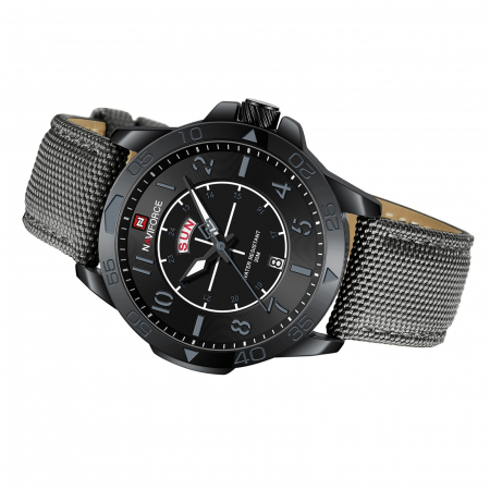 Ceas barbatesc de mana Naviforce Quartz Analog Stil Militar Army Casual Gri [2]