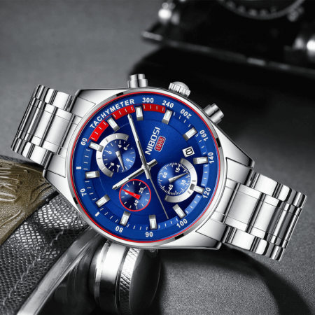 Ceas barbatesc de mana Nibosi Elegant Fashion Quartz Analog Argintiu [6]