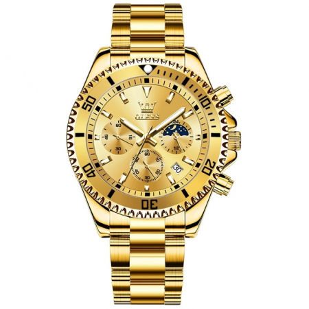 Ceas barbatesc de mana Olevs Cronograf Quartz Elegant Luxury Casual Fashion Data [2]