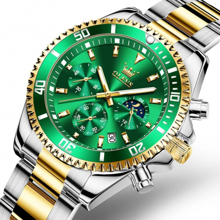 Ceas barbatesc de mana Olevs Cronograf Quartz Elegant Luxury Casual Fashion Data [3]