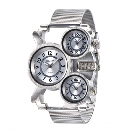 Ceasuri barbatesti - Ceas barbatesc de mana Oulm Quartz Casual Elegant Luxury Sport Multiple fuse orare Alb