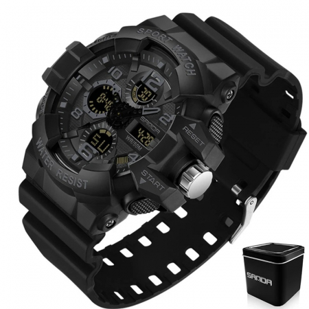 Ceas barbatesc de mana Sanda Fashion Stil Militar Rezistent la socuri Army Sport Negru [3]