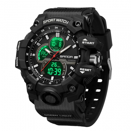 Ceas barbatesc de mana Sanda Fashion Stil Militar Army Sport Negru [1]