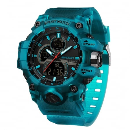 Ceasuri barbatesti - Ceas barbatesc de mana Sanda Stil Militar Army Sport Digital Fashion Multifunctional Albastru
