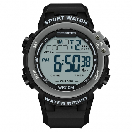 Modele noi - Ceas barbatesc de mana Sanda Sport Digital Fashion Multifunctional Negru