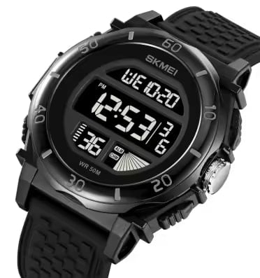 Ceas de mana barbatesc Skmei Casual Digital Fashion Lumina de fundal Sport Afisare data Alarma Negru [1]