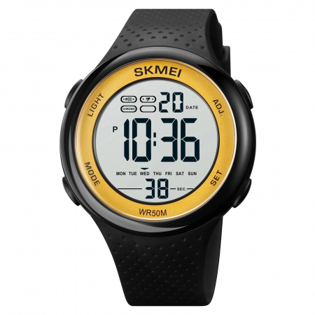 Ceas barbatesc de mana Skmei Sport Digital Vogue Casual Fashion Digital Negru Auriu [0]