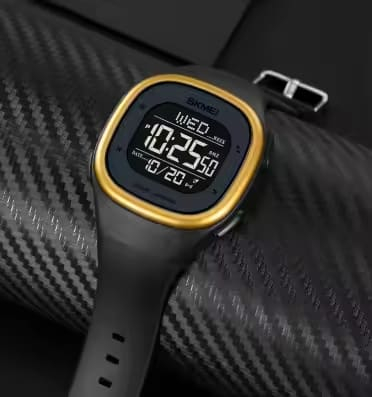Ceas barbatesc de mana Skmei Sport Quartz Digital Fashion Casual Negru Auriu [4]
