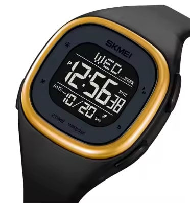 Ceas barbatesc de mana Skmei Sport Quartz Digital Fashion Casual Negru Auriu [1]