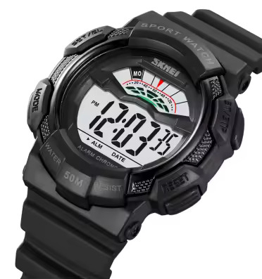 Ceas barbatesc de mana Skmei Cronograf Sport Casual Fashion Digital Alarma Cronometru Negru [1]