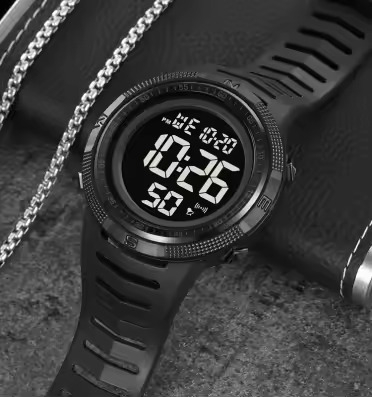 Ceas barbatesc de mana Skmei Fashion Sport Casual Digital Alarma Negru [5]