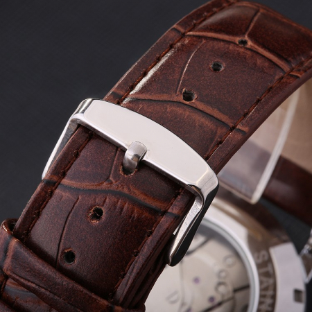 Ceas barbatesc de mana T-Winner Clasic Vintage Mecanic Automatic Retro Casual Elegant MaroNegru [1]