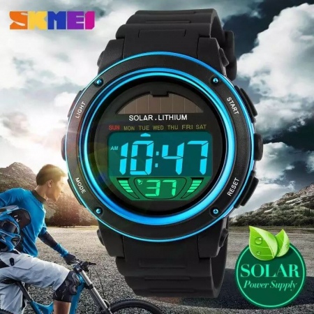 Ceas barbatesc de mana Skmei Solar Cronograf Alarma 5 ATM Digital Casual Sport [2]