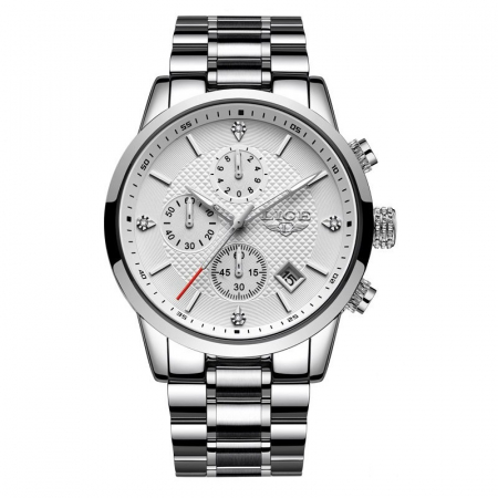 Ceas barbatesc Lige Business Analog Quartz Data Cronograf [0]