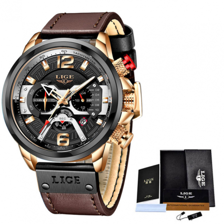 Ceas barbatesc Lige Casual Cronograf Automatic Quartz [2]