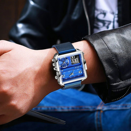 Ceas barbatesc Lige Casual Elegant Luxury Fashion Digital Analog Dual Time [3]