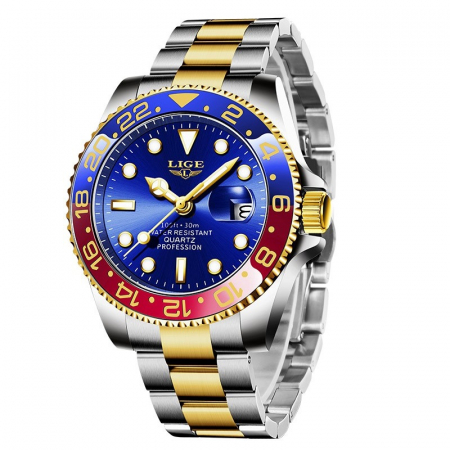 Ceasuri barbatesti - Ceas barbatesc Lige Data Quartz Analog Otel