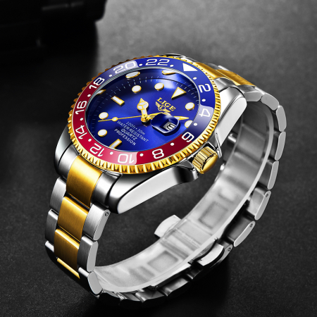 Ceas barbatesc Lige Data Quartz Analog Otel [1]